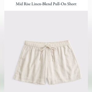 Abercrombie Linen Pull On Shorts Medium